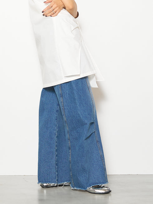 KNEE TUCK DENIM PT /Y252-31054